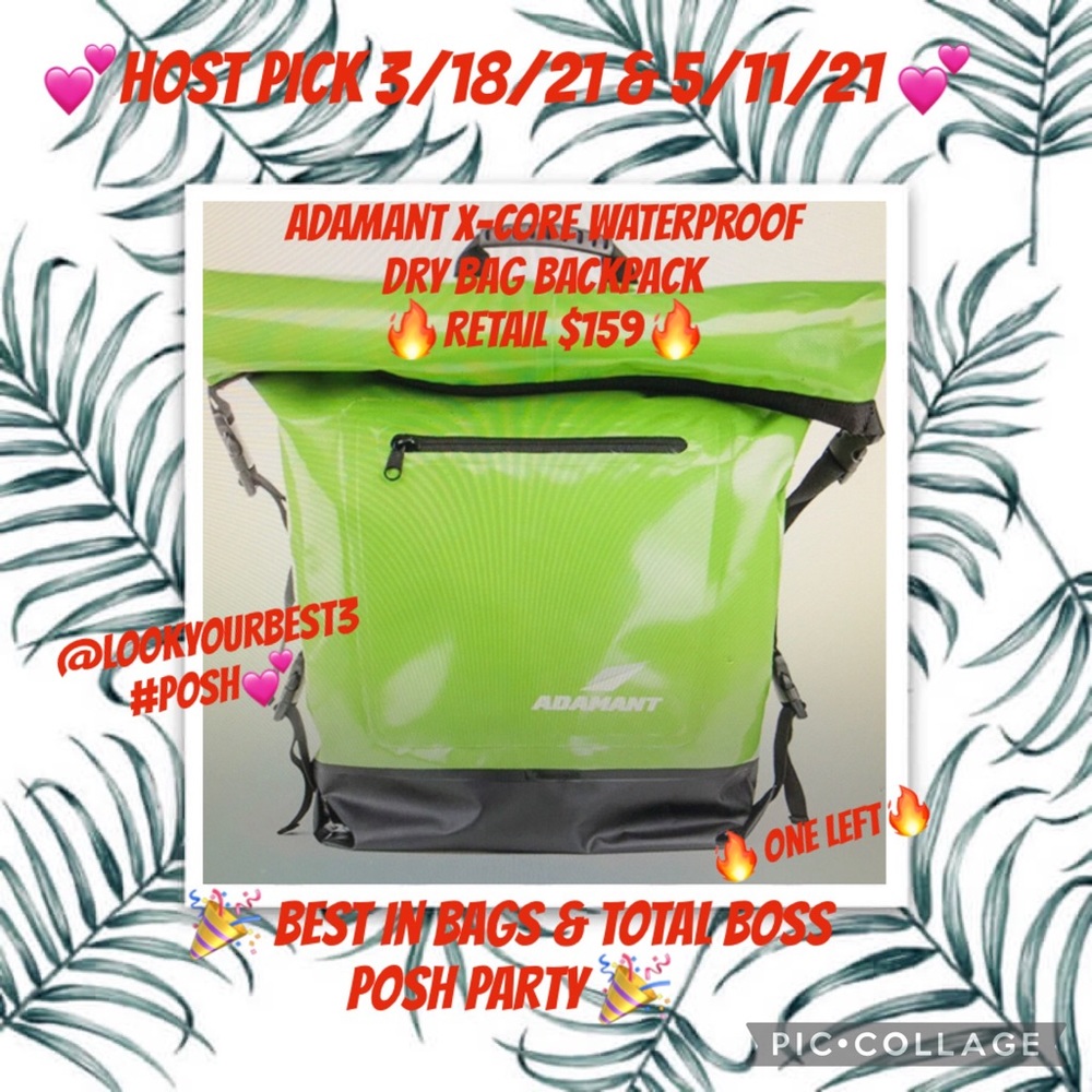 Adamant x core waterproof dry bag backpack green new